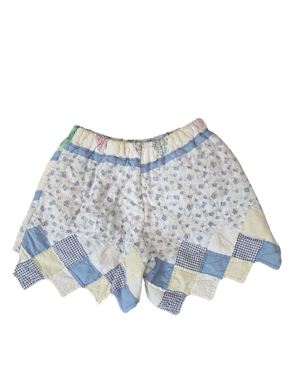 DIY Disney Patchwork-Style Handmade Winnie The Pooh Shorts With Scalloped Hem S - Picture 4 of 5